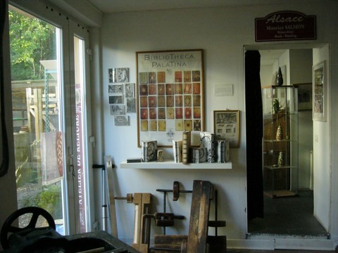 vue de l'atelier salmon reliure d'art à strasbourg alsace